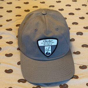 Gerber Tan Baseball five-panel Cap with leather adjustment strap